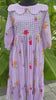 Lavender- Gingham checks mul chanderi frock