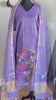 A line Handloom Muslin Jamdani set in lavender- with bottoms