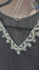 Black organza kurti set with pearl work